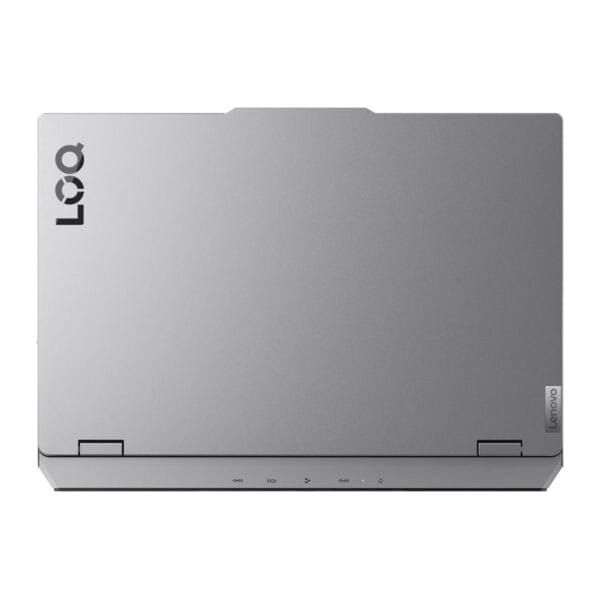 Laptop, Lenovo dizüstü bilgisayar kapak kapanmış, ince ve modern tasarım, oyun ve ofis kullanımı için uygun, gri renk, şık ve taşınabilir dizüstü bilgisayar modeli.