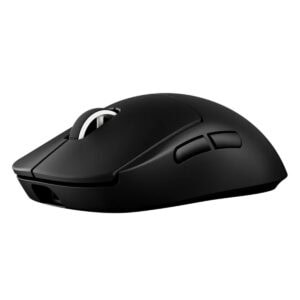 Yüksek çözünürlüklü siyah oyun faresi, ergonomik tasarım, rahat kullanımlı, kablosuz veya kablolu seçenekler ile gaming, ofis ve bilgisayar klavye aksesuarları için uygun.