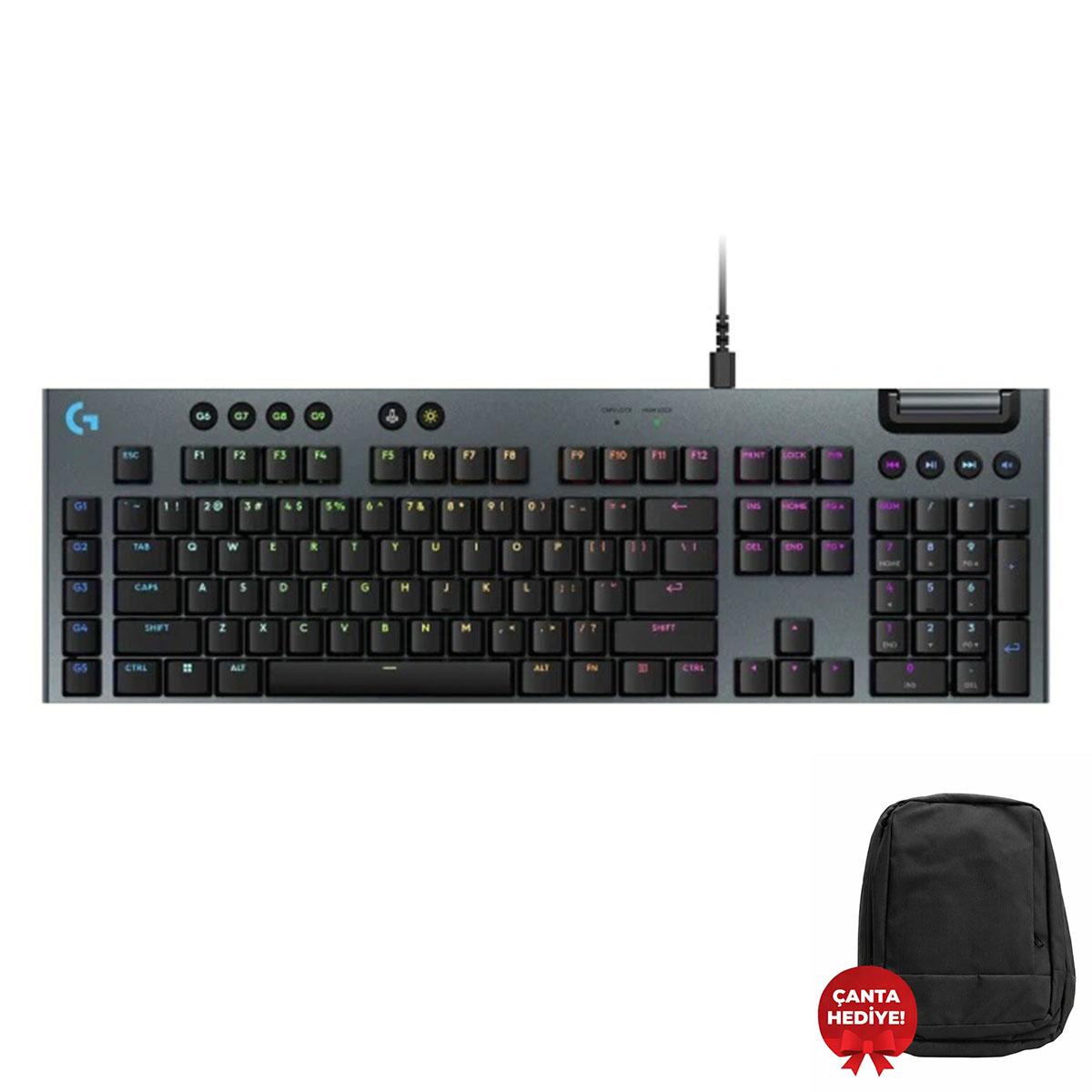 Logitech G915 X Gl Tactile Brown Switch Rgb Kablolu İngilizce Mekanik Gaming Klavye (920 012942) 1