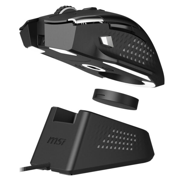 Yüksek performanslı gaming mouse ve şarj istasyonu, hızlı tepkiler ve gelişmiş hassasiyet sağlayan ergonomik tasarım.