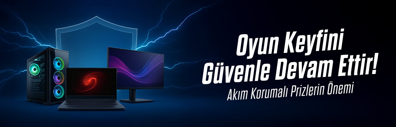 Oyun keyfi ve güvenliğini sağlayan akım korumalı bilgisayar ve ekranlar, yüksek performans ve koruma özellikleri ile oyunculara ideal çözüm sunar.