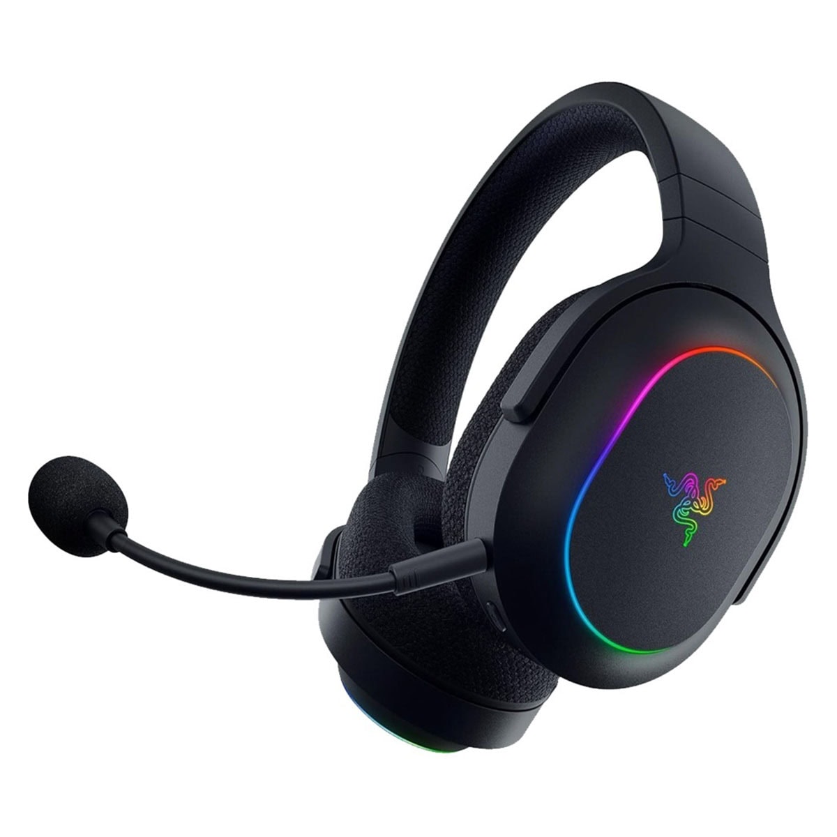 RGB aydınlatmalı Razer oyun mikrofonlu kablosuz gaming kulaklıkları, yüksek ses kalitesi ve konforlu tasarımıyla profesyonel oyuncular için ideal.