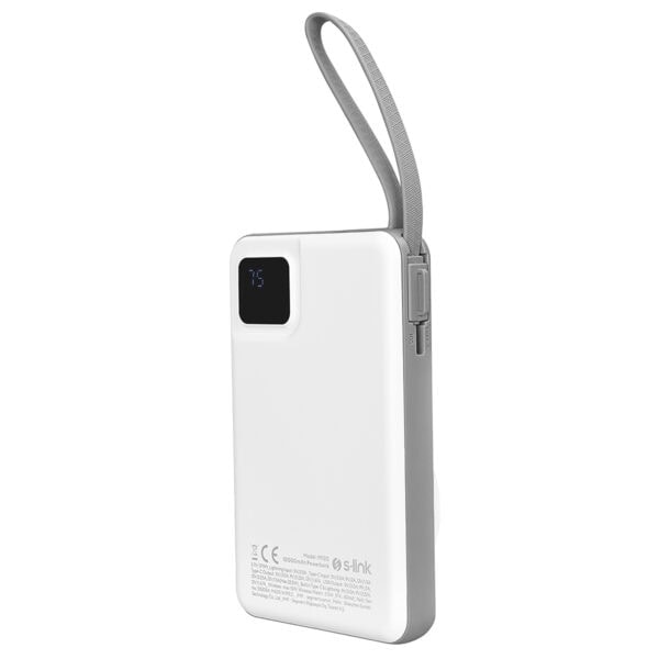 Yüksek çözünürlüklü taşınabilir powerbank, LED ekranlı ve kablosuz şarj özelliğine sahip, hafif ve pratik tasarımıyla seyahat ve günlük kullanım için ideal.