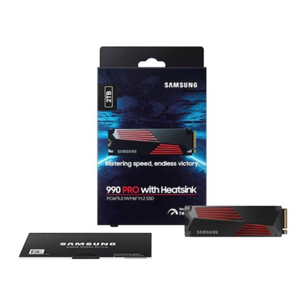 Yüksek hızlı Samsung 990 PRO NVMe M.2 SSD, oyuncular ve profesyoneller için performans ve dayanıklılık sunar. Heat sink ile ısınmayı önler, 2TB depolama kapasitesiyle geniş alan sağlar.