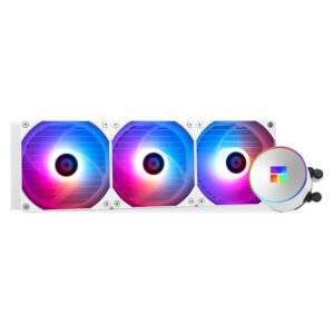 Yüksek performanslı RGB bilgisayar soğutma fanları ve sıvı soğutucu sistemi, gaming ve overclock için ideal, LED aydınlatmalı ve sessiz çalışma özelliği ile gaming ekipmanları.
