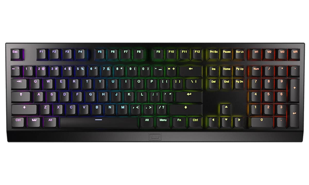 Renkli aydınlatmalı oyuncu klavyesi, RGB ışıklı mekanik klavye, oyun ve ofis kullanımı için duyarlı tuşlar.