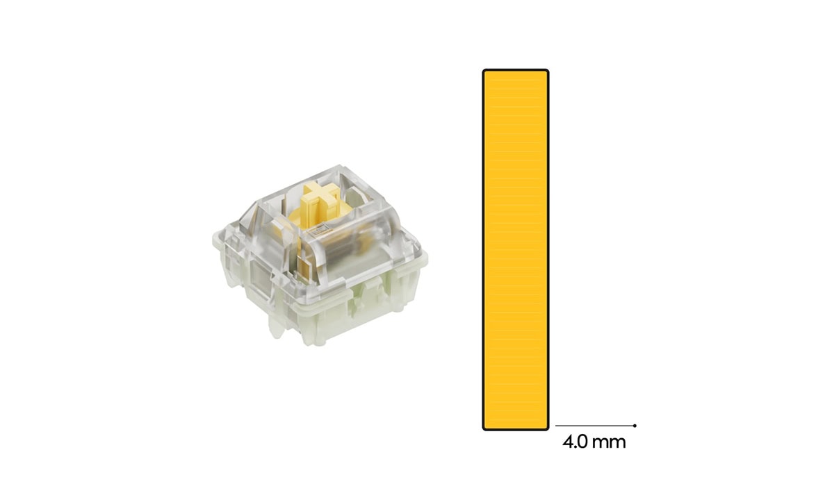 Yüksek performanslı mekanik Gaming anahtarları, 4.0 mm hareket mesafesi ile lütfen oyun ve yazma deneyimini optimize edin.