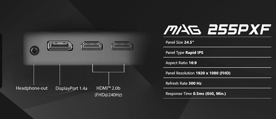 MSI MAG 255PXF Gaming Monitör H11