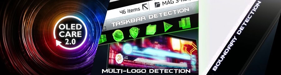 Yüksek çözünürlüklü OLED Care 2.0 ekran teknolojisini gösteren yakın plan görüntü.