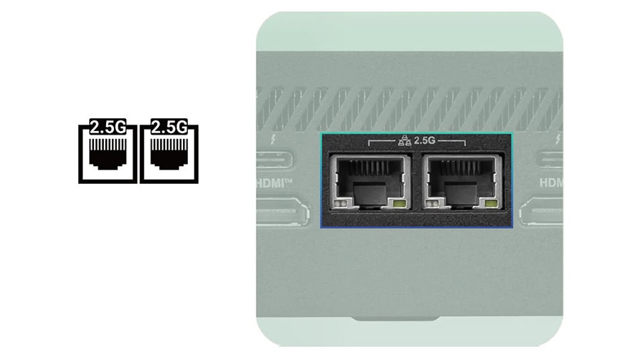 2. Yüksek hızlı 2.5G Ethernet portları, hızlı ve güvenilir bağlantı sağlar, oyun ve yüksek veri transferi için ideal.