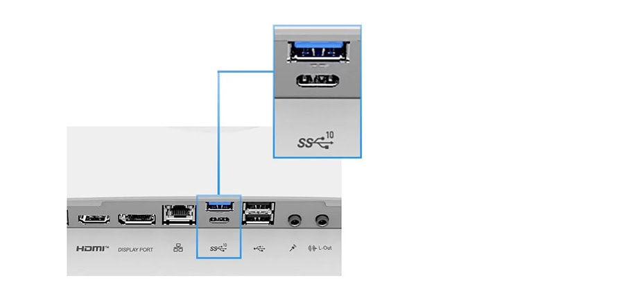 Hızlı USB 3.0 bağlantı noktası, bilgisayar anakartında gösterilen ve vurgulanan detaylı görüntü. Bu port yüksek veri aktarım hızı sağlayarak gaming ve yüksek performanslı bilgisayar kurulumları için idealdir.