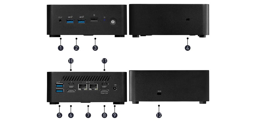 Yüksek performanslı ASUS mini bilgisayar, çoklu USB ve ses giriş çıkış portlarıyla oyun ve ofis kullanımı için ideal, dayanıklı tasarımı ve üstün hız özellikleriyle öne çıkıyor.