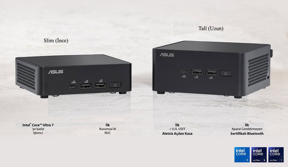 ASUS NUC 14 Pro Slim Kit Mini Bilgisayar H3