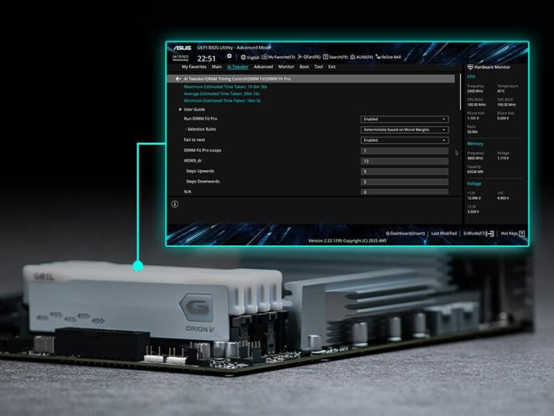 B860M MAX GAMING AX Yonga plakası ve anten ile ASUS B860M Max Gaming AX anakart seti, yüksekPerformanslı oyun ve yoğun işlem gücü için optimize edilmiştir.