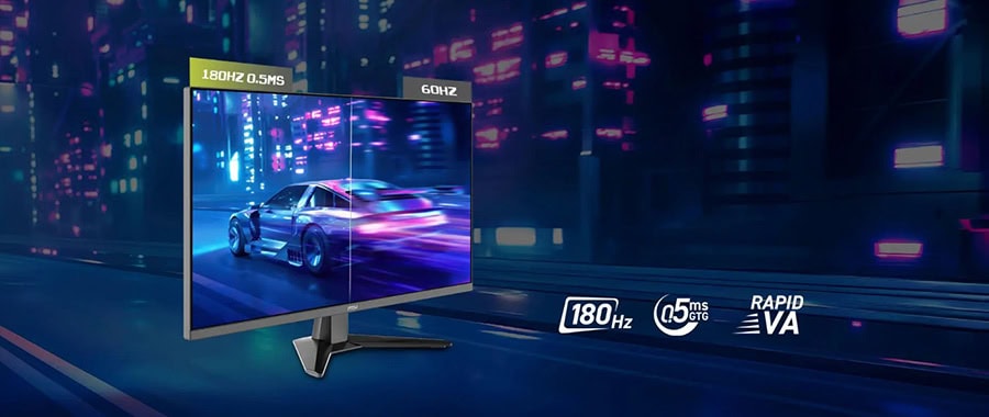 Dünyaca ünlü bir oyun monitörü, 32 inç WQHD 2560x1440 çözünürlük, HDR hazır, 180Hz hız ve 1ms tepki süresi ile yüksek performans sağlar.