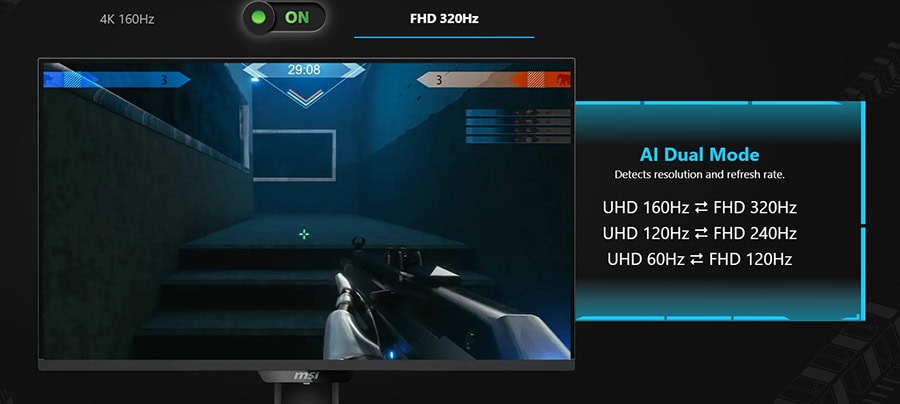 Farklı yenileme hızlarına sahip gaming monitör ekran görüntüsü, yüksek çözünürlük ve oyun performansı detaylarıyla hizmet veriyor.