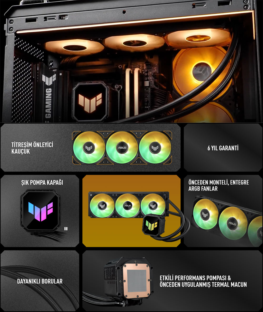 ASUS TUF Gaming LC III 360 ARGB İşlemci Sıvı Soğutucu H02