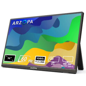 Yüksek Çözünürlüklü 14 inç gaming monitor, 1080p Full HD, 60Hz, IPS ekran, USB-C bağlantı desteği, hızlı tepki süresi ve zengin renkler ile oyun deneyimini artırır.