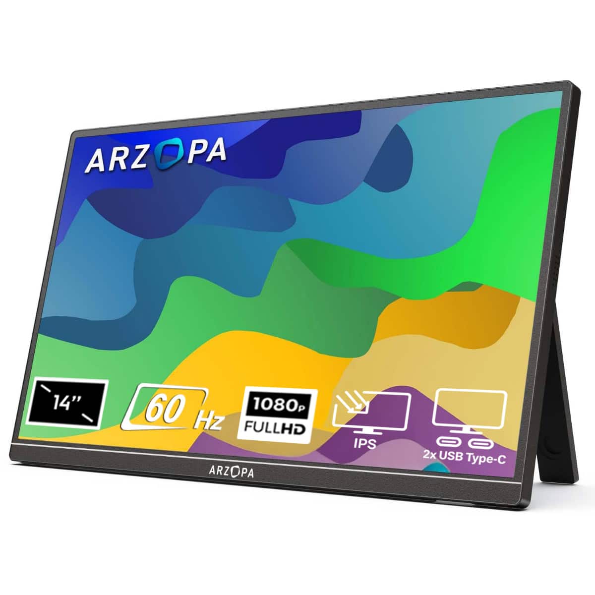 Yüksek Çözünürlüklü 14 inç gaming monitor, 1080p Full HD, 60Hz, IPS ekran, USB-C bağlantı desteği, hızlı tepki süresi ve zengin renkler ile oyun deneyimini artırır.