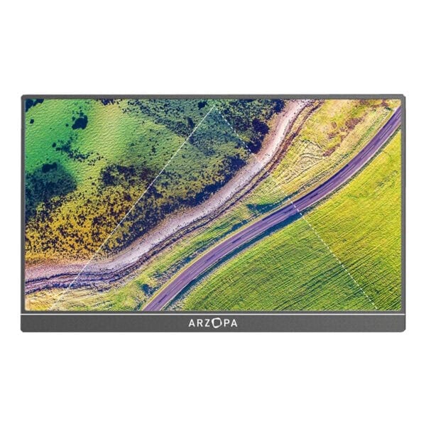 Yüksek çözünürlüklü ARZOPA 15.6 inç 4K UHD LED monitör, doğal renkler ve geniş görüş açılarıyla profesyonel ve oyun kullanımına uygun ekran.