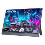 Yüksek çözünürlüklü oyun monitörü, 16.1 inç ekran, 180Hz tazeleme hızı, 2K QHD IPS ekran, USB Type-C portleri ve şık tasarımıyla profesyonel ve yarışma oyunları için ideal.