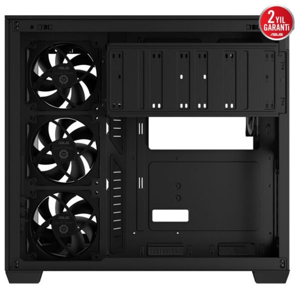 Halüsinasyonlu bilgisayar kasası, 3 fanlı ve yüksek hava sirkülasyonu sağlayan oyun ve çalışma bilgisayarı kasası, ASUS destekli şık ve dayanıklı tasarım.