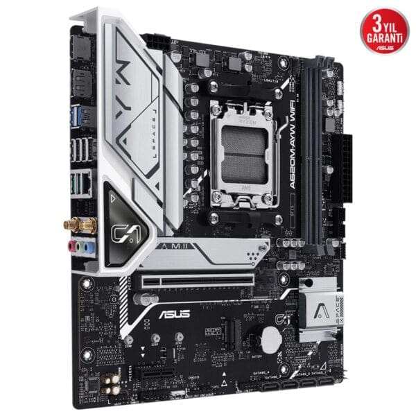 AM4 anaklı yüksek performans anakart, gaming ve overclock için uygun, RGB destekli, kaliteli alt yapı, yüksek hızda USB ve Ethernet bağlantısı, Asus markası.