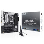 Yüksek kalite ASUS B860M MAX GAMING AX anakart ve Wi-Fi 6 özellikleri, gamerlar ve bilgisayar meraklıları için ideal, gelişmiş bağlantı ve performans sunar.