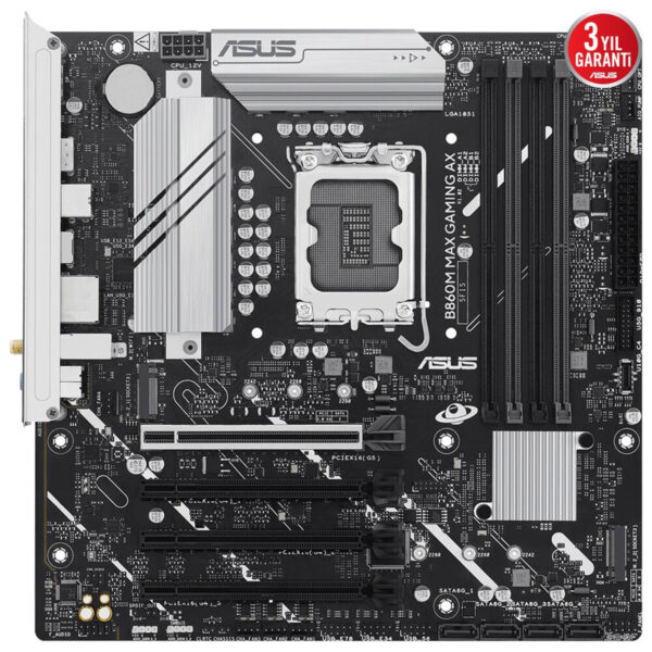 Ana kart anakart, oyun ve yüksek performans bilgisayarları için ASUS B860M MAX GAMING AX modeli, DDR4 RAM ve PCIe slotlarıyla kaliteli oyun deneyimi sağlar.