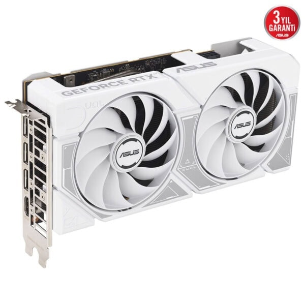 Yüksek performanslı ASUS NVIDIA GeForce RTX ekran kartı, beyaz tasarım ve gelişmiş soğutma özellikleriyle en yeni oyunlar ve grafik işlemleri için ideal. Gaming ve profesyonel kullanım için güçlü ve şık çözümler sağlar.
