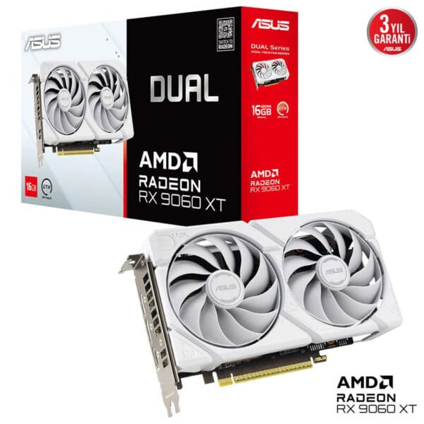 Gelişmiş AMD Radeon RX 9060 XT ekran kartı, yüksek performans ve oyun deneyimi için tasarlandı. 16GB GDDR6 bellek ve çift fan soğutma sistemi ile gaming ve grafik tasarımda üstün performans sağlar. ASUS markası ile güvenilir ve dayanıklı yapıdadır. 3 yıl garanti ile uzun ömür ve sorunsuz kullanım sunar. Modern tasarımı ve yüksek teknolojisi ile en yeni oyunlar ve uygulamalar için ideal seçenektir.