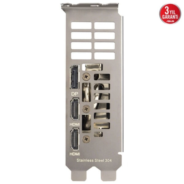 Yüksek kaliteli bilgisayar ekran kartı arka portları, HDMI ve DP bağlantıları, dayanıklı paslanmaz çelik malzeme, oyun ve grafik tasarımı için mükemmel uyum sağlar.