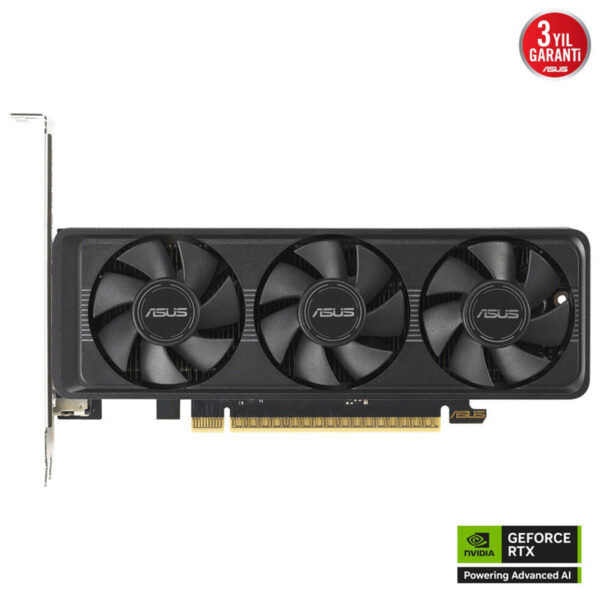 Gelişmiş oyun performansı için ASUS NVIDIA GeForce RTX ekran kartı, 3 fanlı soğutma sistemi ve yüksek grafik gücü ile oyun ve grafik tasarımına uygun.
