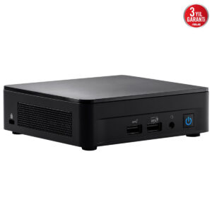 Yüksek performanslı mini bilgisayar, oyun ve iş için uygun, siyah renkli, HDMI ve USB portları bulunan kompakt tasarım.