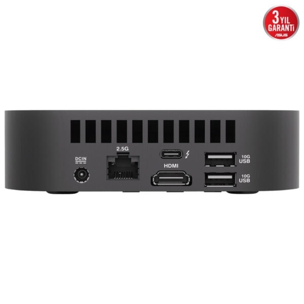 Yonga seti arka paneli, HDMI, USB ve Ethernet bağlantı noktaları, 3 yıl garanti logosu ve uygun fiyatlı yeni nesil oyun konsolu veya bilgisayar ürünü, siyah renkli.