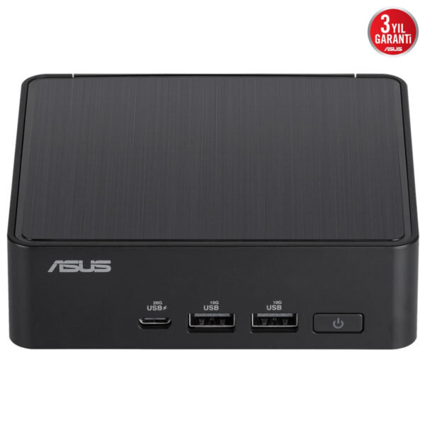 Yüksek hızlı USB bağlantılarını destekleyen Asus mini PC, oyun ve ofis kullanımı için ideal, dayanıklı ve kompakt tasarım.