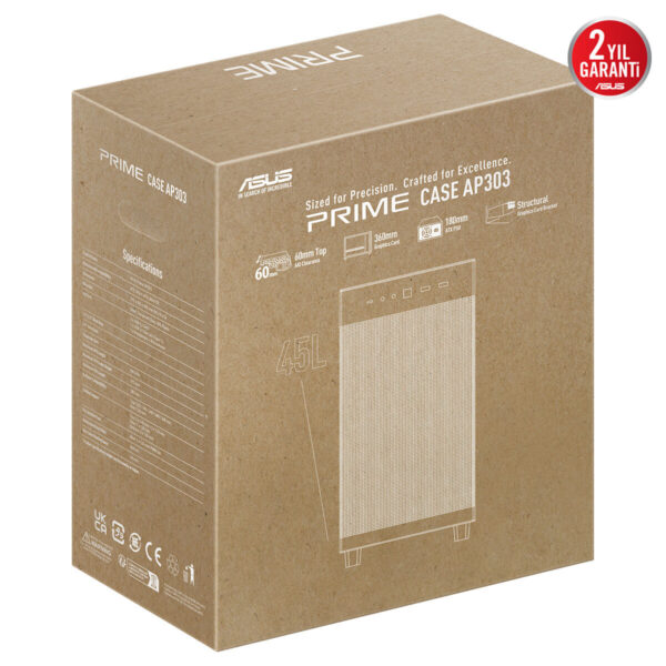 Asus Prime Ap303 Beyaz Mesh Panel 1x120m Fan Usb 3.2 Mid Tower Atx Gaming Kasa 18