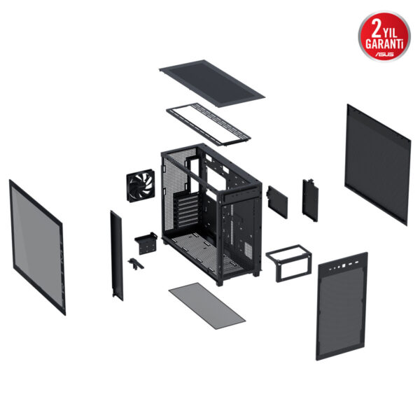 Asus Prime Ap303 Tg Black 1x120mm Fan Mesh Temperli Cam Usb 3 2 Mid Tower Atx Gaming Kasa 15