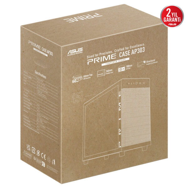 Asus Prime Ap303 Tg Black 1x120mm Fan Mesh Temperli Cam Usb 3 2 Mid Tower Atx Gaming Kasa 17