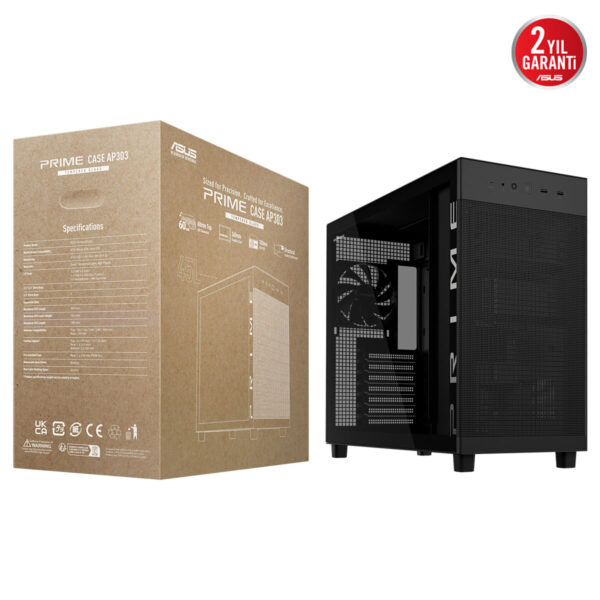 Asus Prime Ap303 Tg Black 1x120mm Fan Mesh Temperli Cam Usb 3 2 Mid Tower Atx Gaming Kasa 18