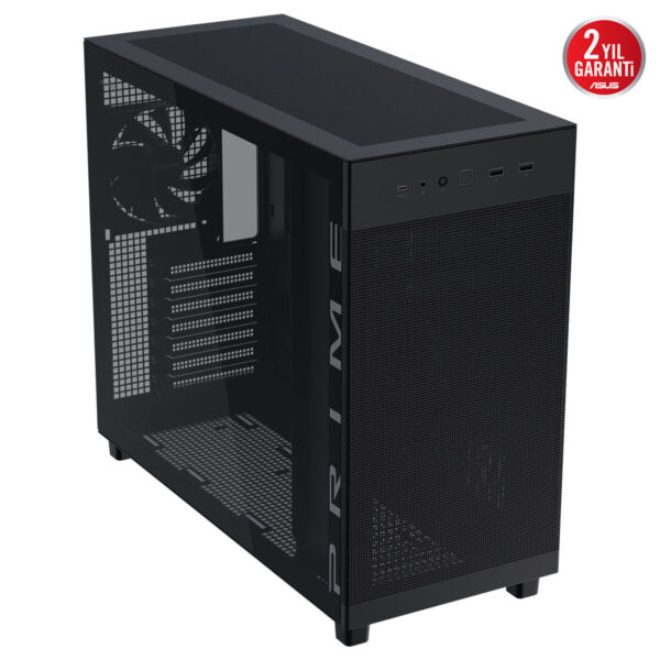 Asus Prime Ap303 Tg Black 1x120mm Fan Mesh Temperli Cam Usb 3 2 Mid Tower Atx Gaming Kasa 5