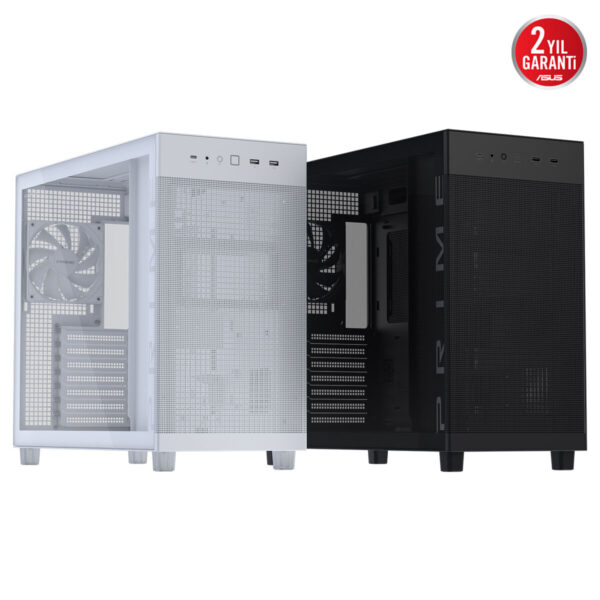Asus Prime Ap303 Tg White 1x120mm Fan Mesh Temperli Cam Usb 3 2 Mid Tower Atx Gaming Kasa 15