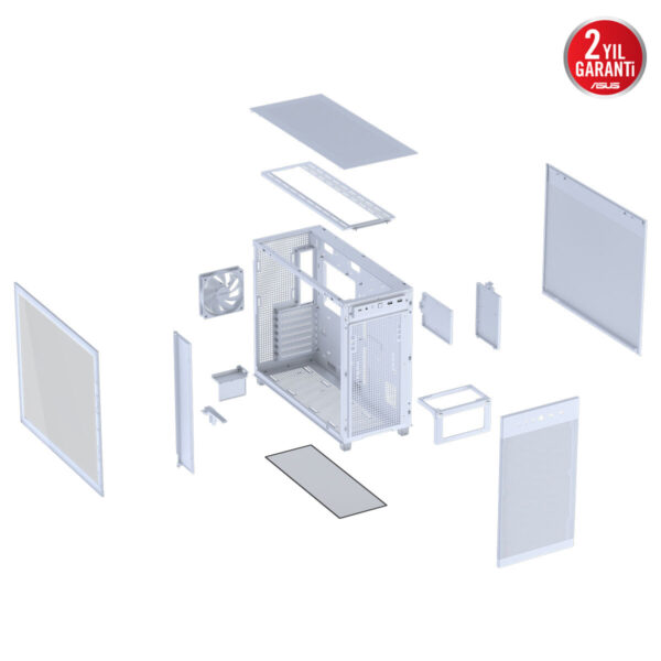 Asus Prime Ap303 Tg White 1x120mm Fan Mesh Temperli Cam Usb 3 2 Mid Tower Atx Gaming Kasa 16