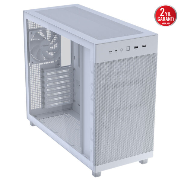 Asus Prime Ap303 Tg White 1x120mm Fan Mesh Temperli Cam Usb 3 2 Mid Tower Atx Gaming Kasa 5