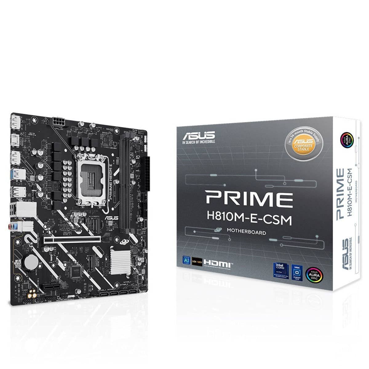Yüksek performanslı ASUS Prime H810M-E-CSM anakart ve kutu tasarımı, yeni nesil anakartların ve oyun bilgisayarlarının ihtiyaçlarına uygun, güvenilir ve kolay kuruluma sahip.