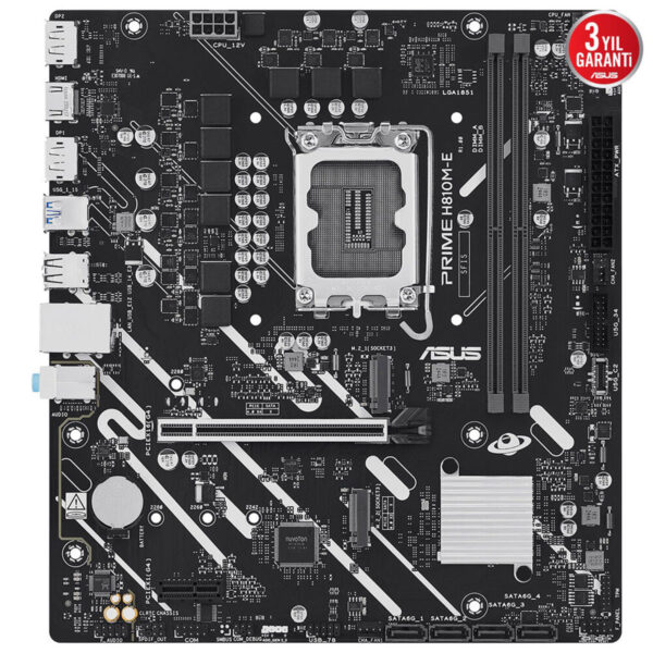 Intel anakart, yüksek performanslı gaming ve bilgisayar sistemleri için ASUS Prime H810M-E model anakart. Çok sayıda bağlantı seçeneği ve dayanıklı bileşenlerle optimal performans sağlar.