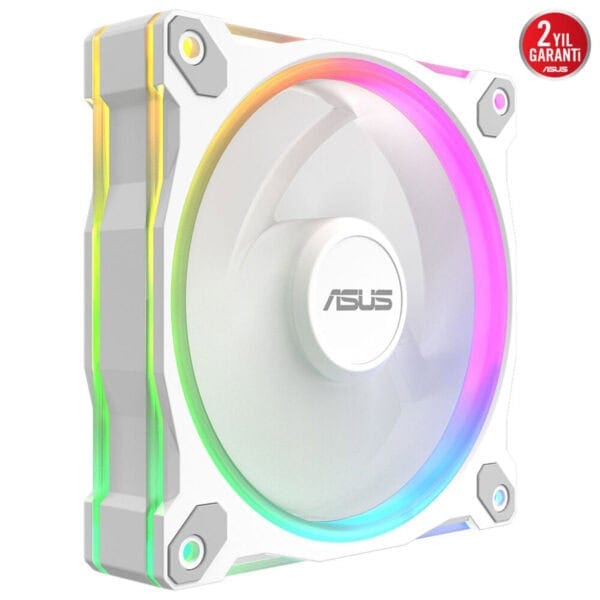 Göz alıcı RGB aydınlatmalı ASUS CPU fan, yüksek performans ve sessiz çalışma için tasarlanmış, gaming sistemleri ve yüksek performanslı bilgisayarlar için ideal soğutma çözümü.