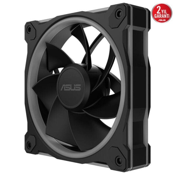 Yüksek performanslı Asus bilgisayar kasası fanı, oyun ve bilgisayar performansını artırmak için düşük gürültü ve maksimum soğutma sağlar.