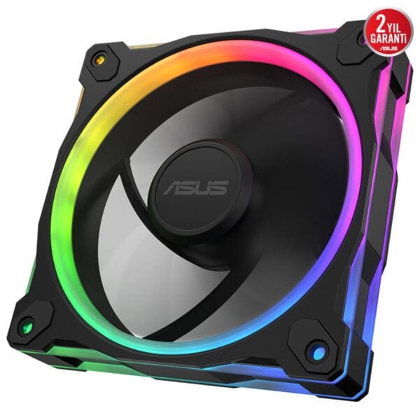 Yüksek performanslı ASUS gamersis soğutucu fanı, RGB aydınlatmalı ve sessiz çalışma özellikleri ile oyun deneyimini artırır.