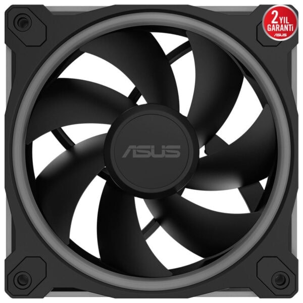 Yüksek performanslı ASUS bilgisayar kasası soğutucu fanı, sessiz ve dayanıklı, oyun ve yoğun işlem gerektiren uygulamalar için ideal, 2 yıl garanti ile.